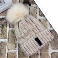 Womens Unisex Autumn Winter Warm Knitted Twisted Cable POM POM Caps Beanie Braided Hat (HW123)